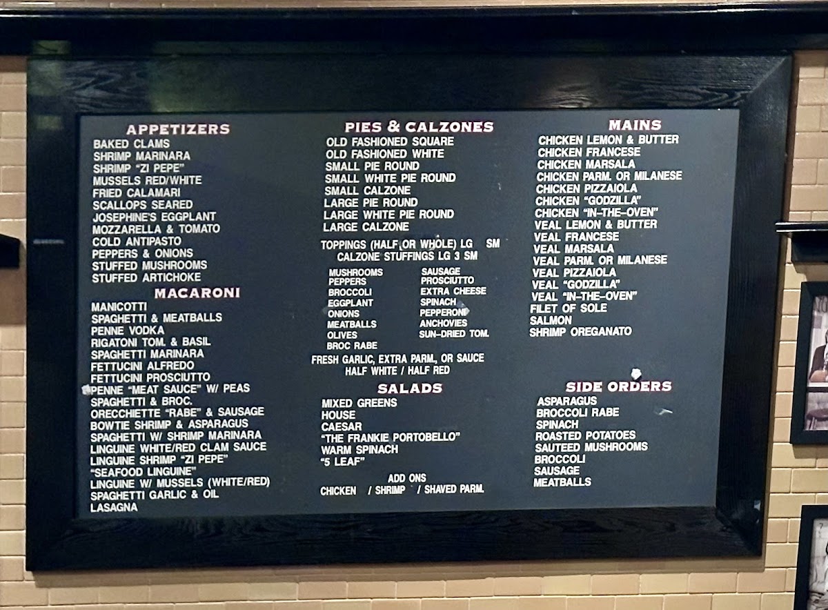 Harry's Italian Menu - Image 5