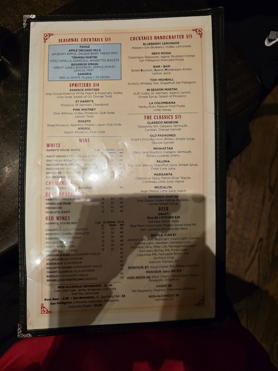 Harry's Italian Menu - Image 6
